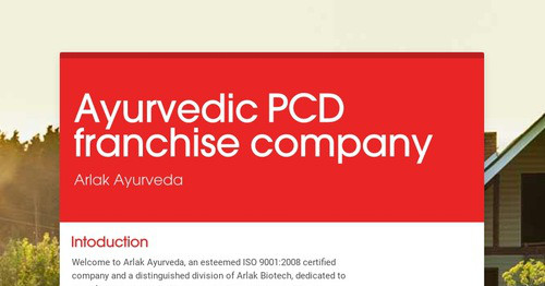Ayurvedic PCD franchise company  | Smore Newsletters