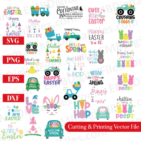 Unlock Your Easter Creativity with Easter SVG Designs | EMB Digital Files