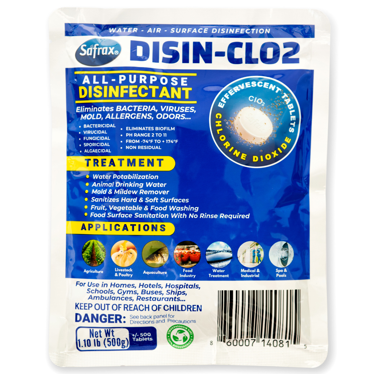 DISIN-Clo2 Instant Chlorine Dioxide Generating Tablets