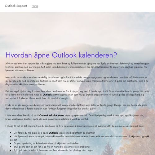 Hvordan åpne Outlook kalenderen?