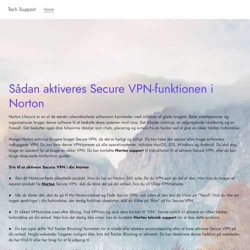 Sådan aktiveres Secure VPN-funktionen i Norton