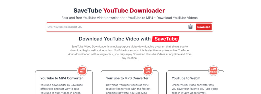 SaveTube YouTube Downloader Cover Image