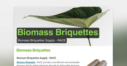 Biomass Briquettes