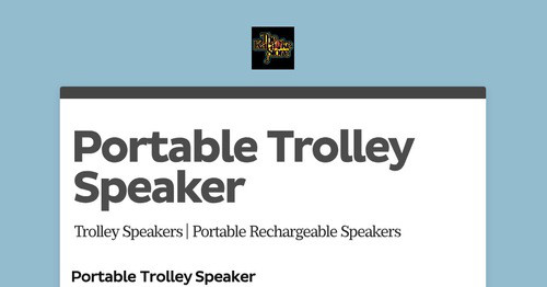 Portable Trolley Speaker