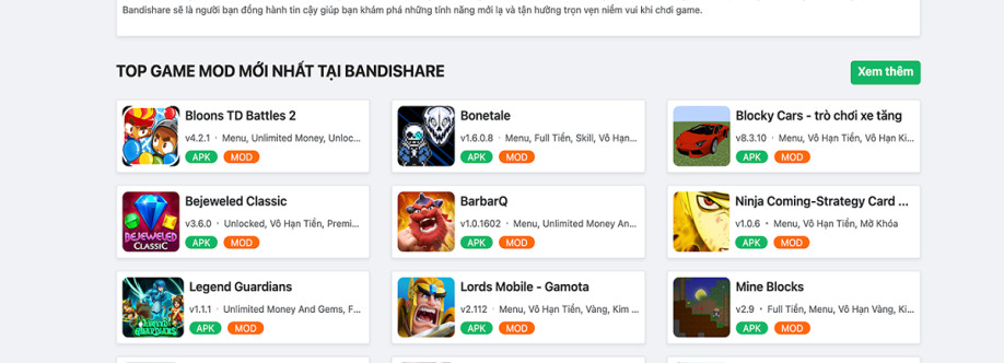 BANDISHARE TẢI GAME MOD Cover Image